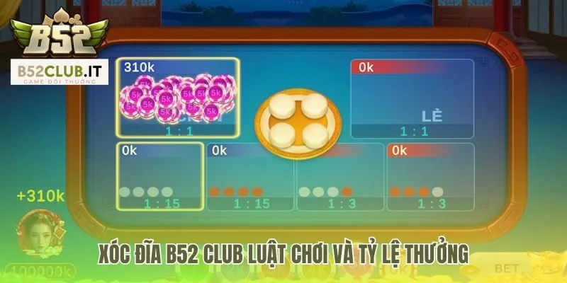 Xóc Đĩa b52 club 1 Luật chơi xóc đĩa b52 club có bảng tỷ lệ thưởng rõ ràng